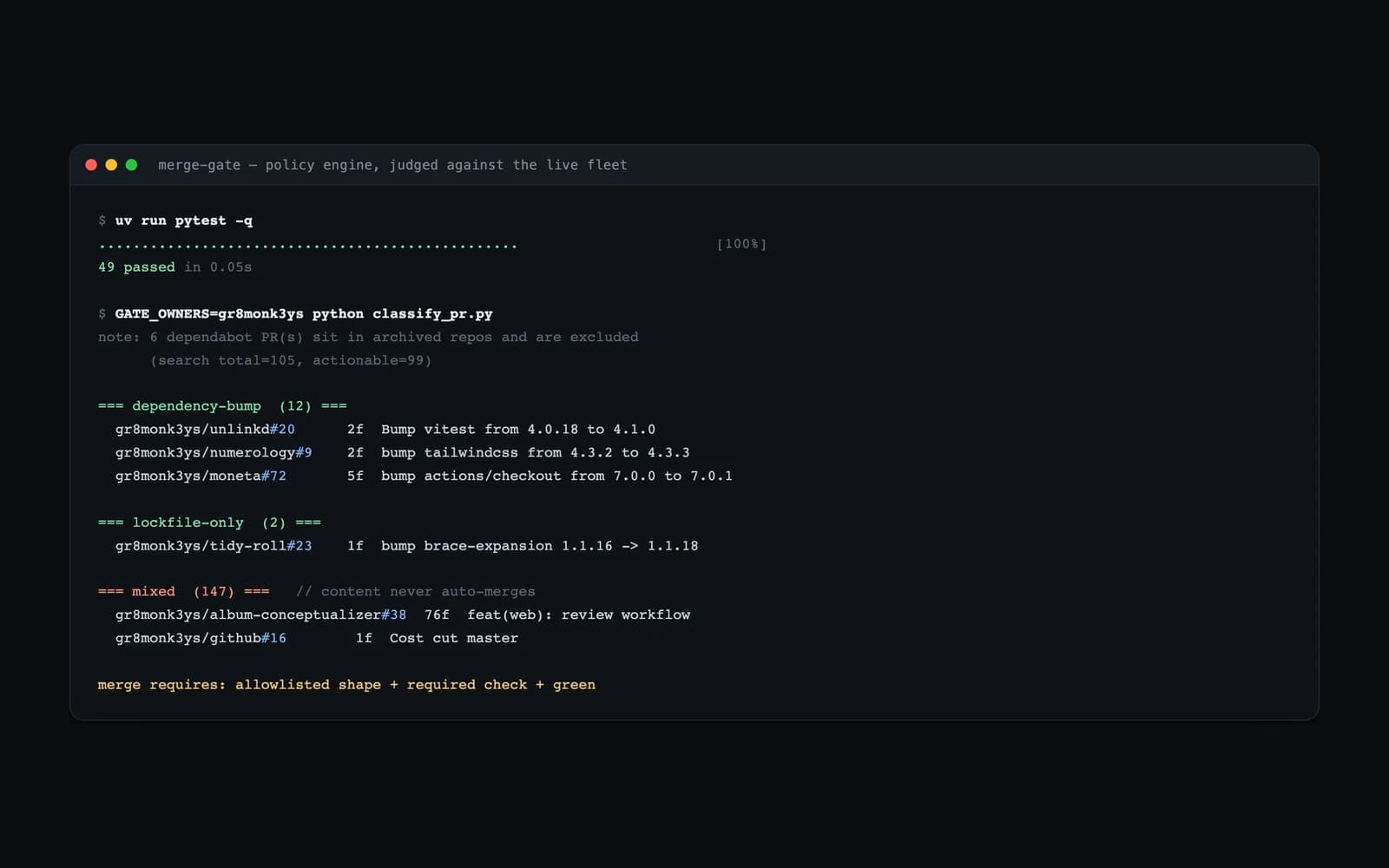 merge-gate preview