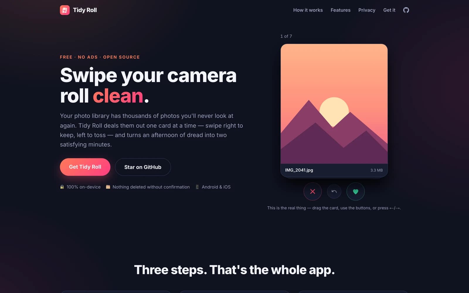 Tidy Roll project visual